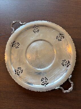 ESSAY - Vintage EP Copper (Sliver plated) Decorative Serving Tray